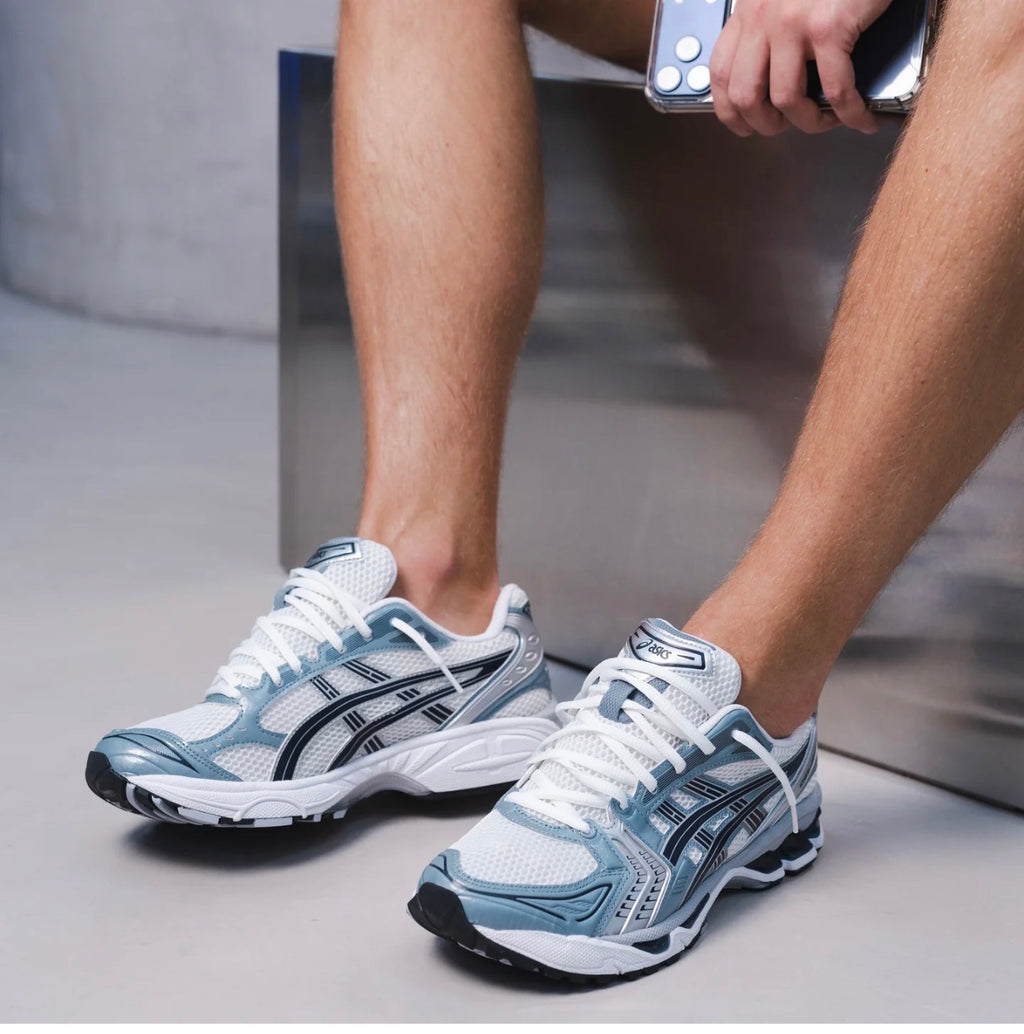 ASICS GEL- Kayano 14 - White Steel Blue Silver Navy