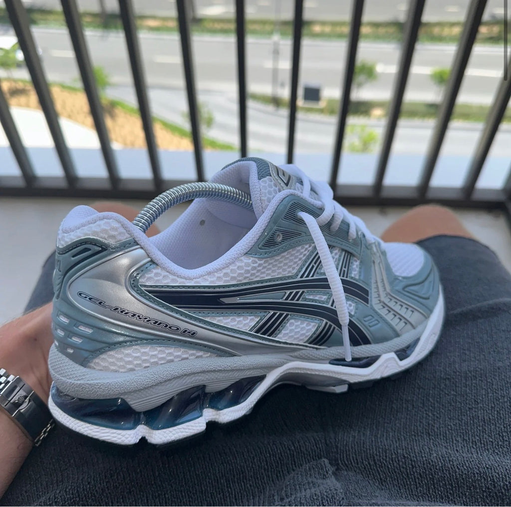 ASICS GEL- Kayano 14 - White Steel Blue Silver Navy