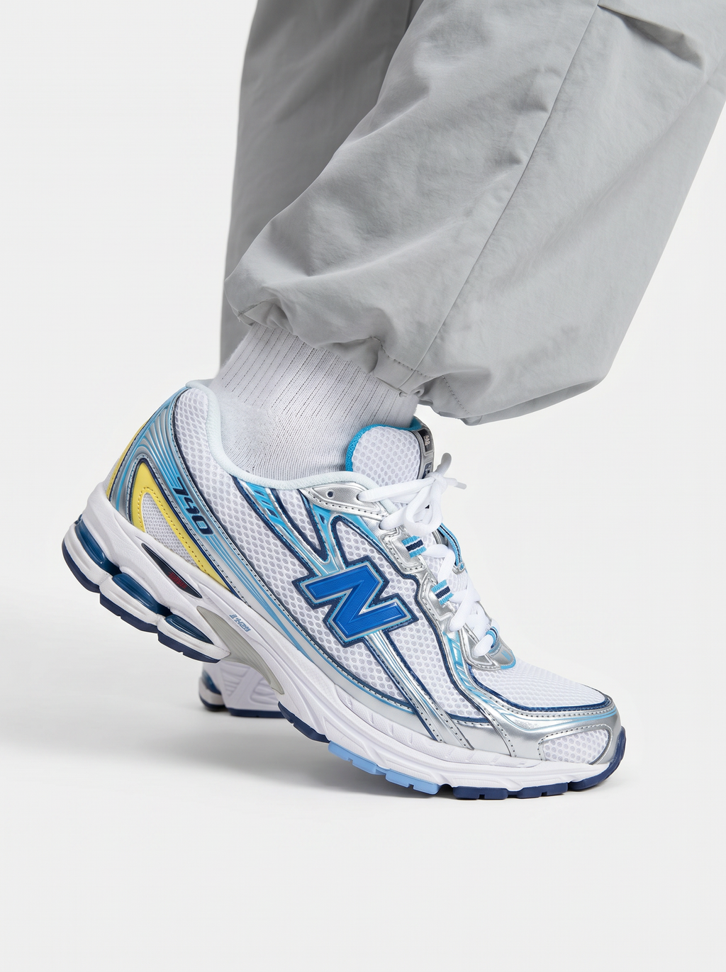 New Balance 740 - White Silver Sky Blue Yellow
